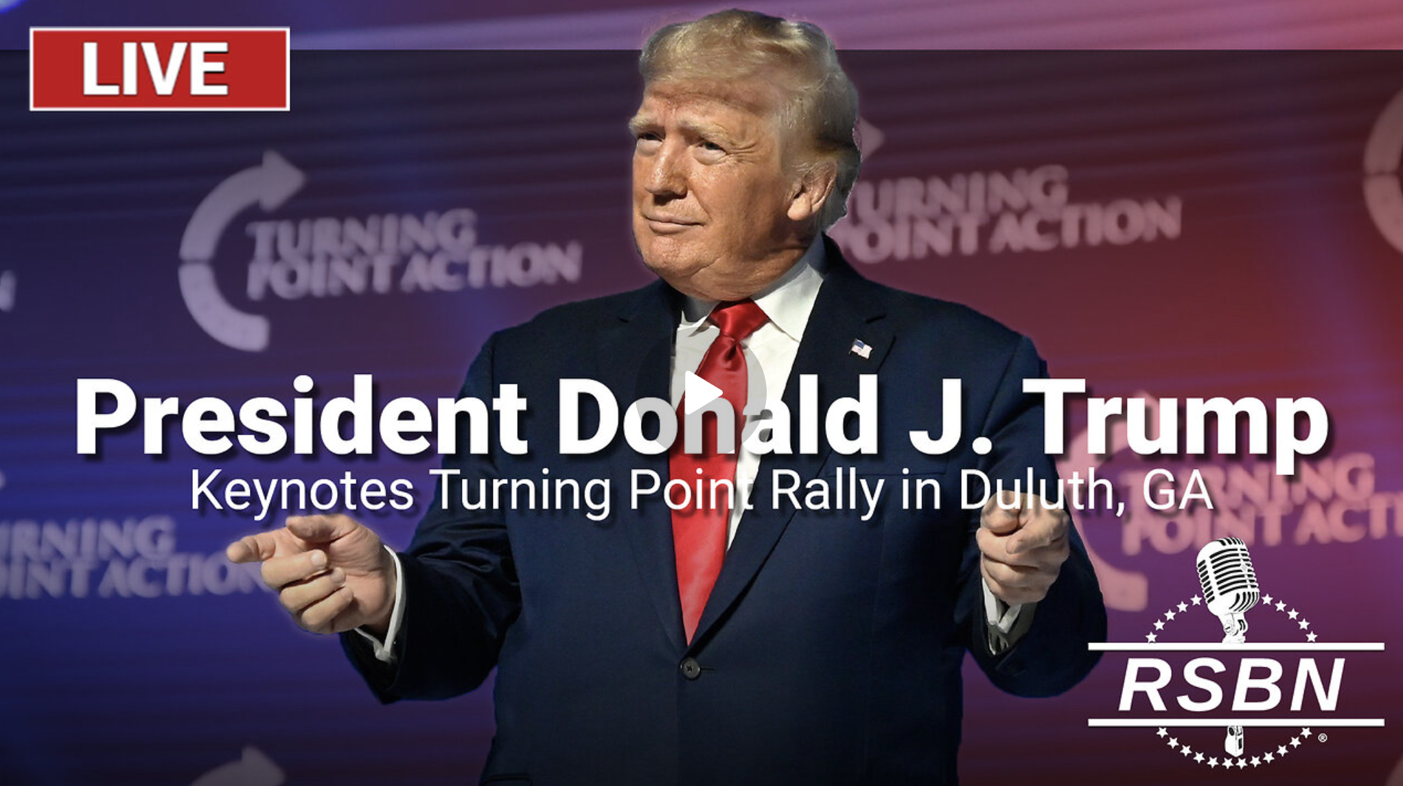 LIVE: President Trump Keynotes Turning Point Rally In Duluth, GA